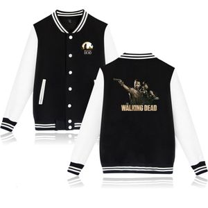 Herrjackor The Walking Dead Baseball Jacket Men Women Jacket Harajuku Baseball Jacket pojkar flickor tröjor jackor 230901