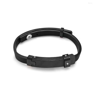 Link Bracelets Creative Ethnic Style Personality Magnetic Buckle Bracelet Titanium Steel Braided Leather For Men