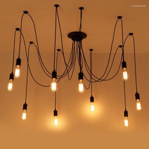 Lâmpadas pendentes retro estilo industrial loft lâmpada de luz suspensa iluminação para sala de jantar bar café preto