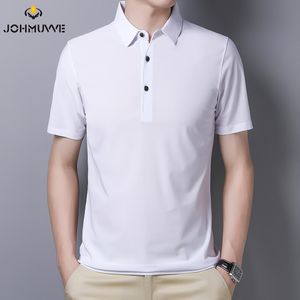 Polo da uomo Polo tinta unita per uomo Poliestere Manica corta Top Asciugatura rapida Azienda Uniforme No Noiron Abbigliamento antirestringimento 230901