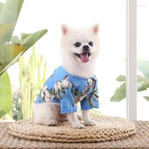 Hundkläder skjorta husdjurskläder för liten kattvalp bedårande bärande snygga mysiga strandananas kokosnöt träd vår sommar