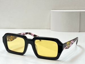 Black Yellow Square Sunglasses Men Summer Sunnies gafas de sol Sonnenbrille UV400 Eyewear with Box