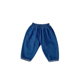 New Ins Autumn Jeans Baby Girl Clothes Boy Clothes High Waist Solid Color Warm Out Jeans Children Clothes 2587