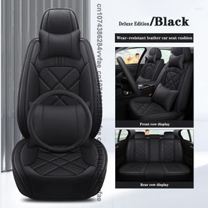 Capas de assento de carro cobertura completa 5 assentos capa de linho estilo linho almofada protetora universal acessórios interiores detalhe