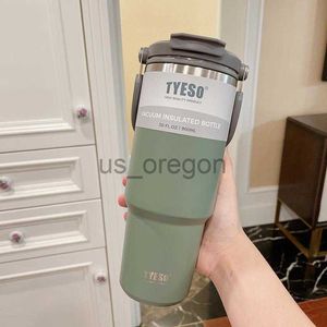 Tyeso Coffee Cop Cup Thermosボトルステンレス鋼二層断熱材コールドアンドホットトラベルマグフラスコカーウォーターボトルX0904