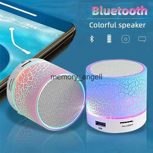 Altoparlanti portatili Mini altoparlante Bluetooth Cassa audio wireless LED colorato Scheda TF Subwoofer USB Lettore musicale MP3 portatile per telefono PC HKD230904