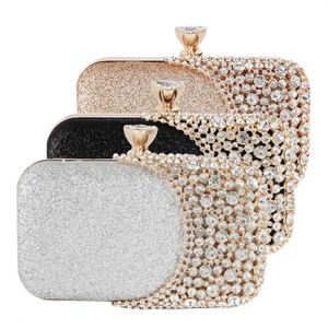 Kvällsväska Kvinnor Clutch Bag Gorgeous Pearl Crystal Beading Bridal Wedding Party Bags Crossbody Handväskor Purse240t