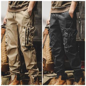 Mäns byxor Camo Navy Trousers Man Harem Y2K Tactical Military Cargo Pants For Men Techwear High Quality Outdoor Hip Hop Slacks 230901