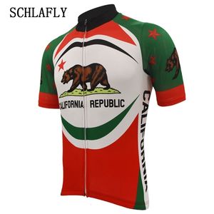 Camisas de ciclismo Tops Califórnia República Ciclismo Jerseys Verão Manga Curta Retro Bike Wear Jersey Road Jersey Ciclismo Roupas Schlafly Ciclismo Top 230904