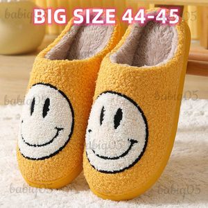 Pantofole Pantofole di grandi dimensioni Scarpe per coppia Calzino di peluche Pelliccia sintetica Memory Foam Mantieni caldo Pantofole da casa Faccia felice Scarpe da donna babiq05