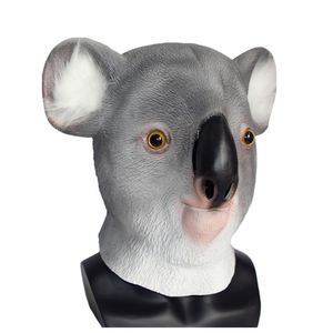 Party Masks Novelty Latex Koala Bear Mask Australia Animal Sloth Kangaroo Helmet Halloween Cosplay Costume Masquerad Theatre Props 230904