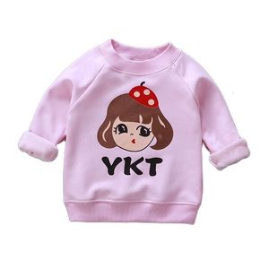 Hoodies Sweatshirts Children's Velvet Sweater Spring and Autumn Fashion Cartoon Boys Girls Warm Winter Korean Baby Pullover 06y 230904