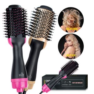 Secadores de cabelo Secador Escova Blow 3 em 1 Air Styler e Volumizer One Step Blower Electric Straightener Pente 230904