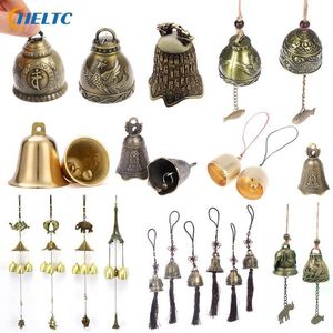 Noel dekorasyonları 1Copper Bells Antik Rüzgar Chime Yard Bahçesi Açık Yaşam Dekorasyon Metal Zil Çin Oryantal şanslı dekor 230905