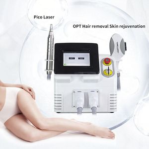 Multifunctional 2 in 1 OPT Hair Removal Pico Tattoo Eyebrows Washer Skin Rejuvenation Beauty Machine for All Body Types