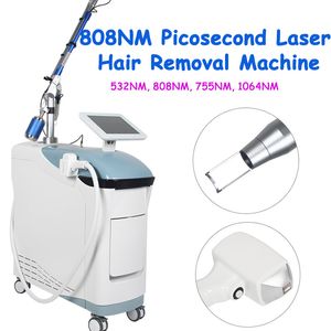 808 Vertikal Diode Laser Yag Laser Tattoo Removal Ta bort fräknar Hårborttagare Skönhetsmaskin