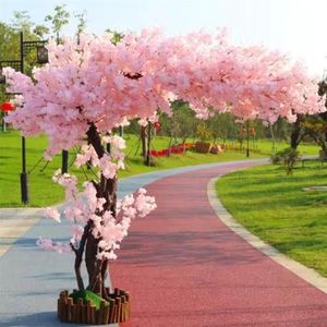 Decorative Flowers & Wreaths Artificial Cherry Tree Landing Simulation Flower Ornaments Large Peach El Wedding Decoration Home2431