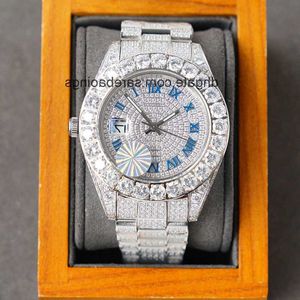 Часы с бриллиантами 42 мм Мужские автоматические механические часы с бриллиантами и безелем Сапфировые водонепроницаемые наручные часы Модные наручные часы Montre De Luxe Zw6r 1GDL