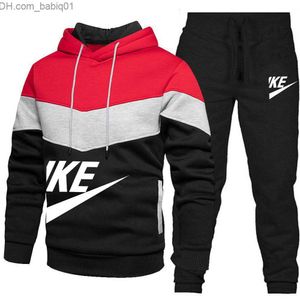 Men's Tracksuits 2 Pieces Sets Tracksuit Hooded Sweatshirt +Drawstring Pants Male Sport Hoodies Running Sportswear Men Women Brand Autumn Winter T230905