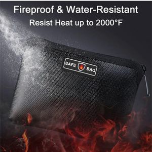 Feuerfeste, wasserdichte Dokumententaschen, flüssiges Silikonmaterial, Wärmeisolierung, feuer- und wasserabweisend, sichere Tasche mit Reißverschluss