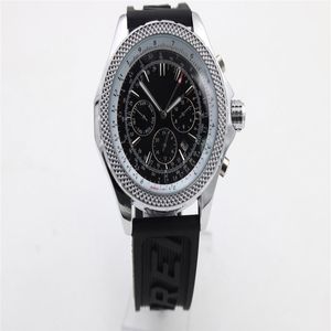 جودة جيدة 1884 تاريخ الرجال الميكانيكية التلقائي مشاهدة المطاط الأسود الاتصال wristwatch رجال السهود الستة دبوس