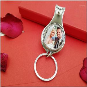 Wedding Bottle Opener Keychain 2in1 Beer Opener can Personalized Wedding Favor Gifts Wine Opener Keychain Nail Clippers281I