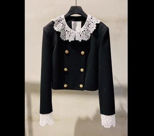 Ladies doll collar double-breasted autumn fashion loose long-sleeved casual desinger coat S M L XL