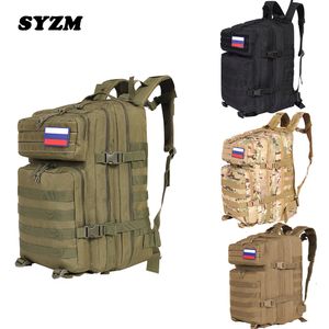 学校の袋Syzm Mens Nylon Backpack 30Lまたは50L Military Tactical Outdoor Molle Camping Hiking Army 230905