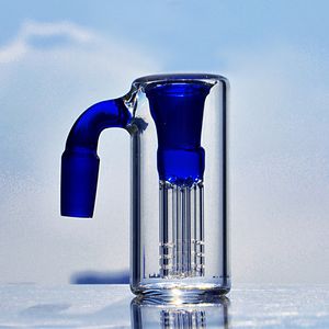 Blue Ash Catchers Smoking Collector Dab Rig Glass Bong 14mm 18mm Joint Reflux Glass Bongs Accessory