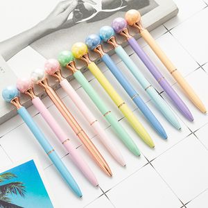 Pearl Ball Point Pennor Candy Color Rotary Ball Pen School Office Writing Supplies