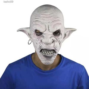 Máscaras de festa Halloween Goblin Máscaras de látex Headgear Horror Mutant Elven Kingdom Haunted House Secret Room Dress Up Cosplay Máscara T230905