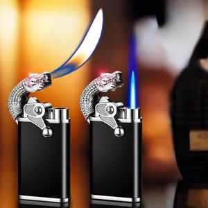 Cool Rocker Double-Fire Lighter Windproect Open Fire Direct Conversion Uppblåsbar rökningstillbehör gåva MM48