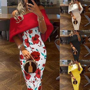 Casual Dresses Women Summer Boho Long Maxi Dress Evening Party Beach Holiday Sundress Floral Print Elegant Causal Vestidocasual2297