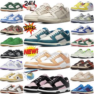 2024 Designer Casual Shoes Panda Black White Rose Whisper Pink Grey Fog Candy Kentucky Trail Medium Olive Court Purple Trainers Sneakers