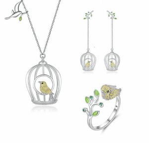 Wedding Rings PJS Set Perhiasan Perak Kustom Kalung Anting Gelang Kubus Persegi Zirkon untuk Hadiah Wanita 230904