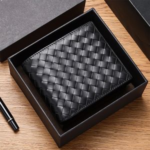 5aaaaa designer wallet top top genuino in pelle vera marca di lusso portafoglio corto maschi nero moneta di moda moneta moneta portafoglio a mano wortet a mano 8 slot di carta in pelle 2023 NUOVO