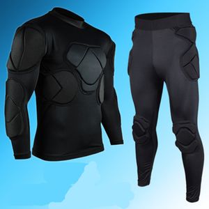 Other Sporting Goods Men Soccer Goalkeeper Jerseys Set Thick Helmets Sponge Comprehensive Motorcycle Protector Uniforms Training Suit 230905