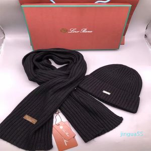 2023 moda inverno chapéus scaves conjuntos unissex designer chapéu e cachecol conjunto para mulher homem de malha schal beanie cashmere carta bordado