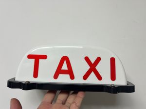 タクシーのトップライト、磁気防水タクシータクシー屋根トップライト白いLEDライトシールベースDC 12V LEDサイン装飾LEDタクシーディスプレイシグナルインジケータランプ