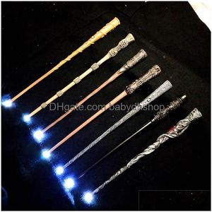 Magic Props Wand Creative Cosplay 21 Upgraded Resin Glowing Wands Gift Box292H Drop Delivery Toys Gifts Puzzles Dhvwx