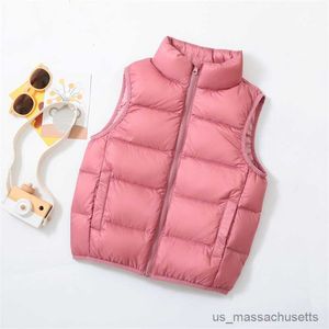 Down Coat Boys Girls Autumn Winter Down Vest Coat Children Warm Waistcoat Outerwear Kids Puffy Liner Child Clothing Infant Jackets R230905