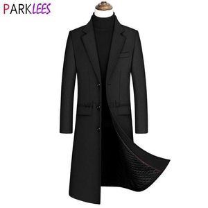 Misto lana da donna 2023 Nuovo trench di lana extra lungo Uomo invernale di marca Cappotto di cashmere da uomo Slim Fit Cappotto di lana Peacoat Giacca a vento Manteau Homme 4XL HKD230904