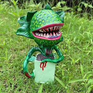 Party Decoration Horror Piranha Flower Garden Statue Cannibal Plant Figurines Artificial Chompers Corpse Flower Resin Sculpture Halloween Decor x0905