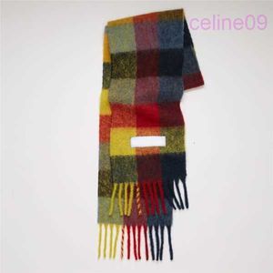 Scarves Winter Ac Imitation Cashmere Scarf Women Color Matching Thick Warm Colorful Striped Gradient Shawl 25036cmchtbahhy