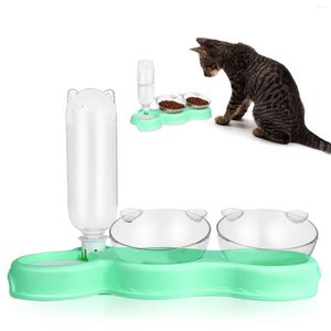 Bowls Bowlscat Waterbowlpet Dog Triple Feeder Dry Wet Raised Automatic Dispenser Bottle Catspets Indoor Holders Double Gra201h