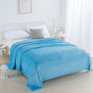 Blankets Thickened soft warm coral fleece flannel blanket bed sofa cover bedspread winter plaid blanket 230904