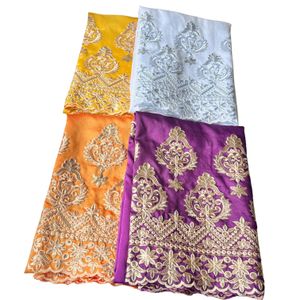 KY-3011 Purple George Lace Fabric Nigerian till försäljning 2023 Högkvalitativ silke ihålig paljetter Tillfälle Party For Women Evening Gown Summer and Autumn African