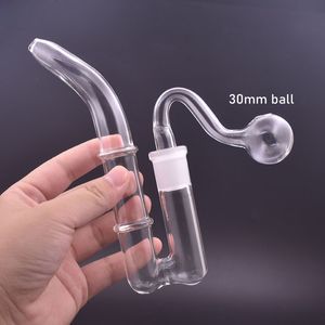 Großhandel Glas-Ölbrenner-Bong, J-Haken-Adapter für Aschefänger, 14 mm weibliche Glas-Strohhalm-Kurvenrohre, DIY-Rauchzubehör mit männlichen Glas-Ölbrennerrohren