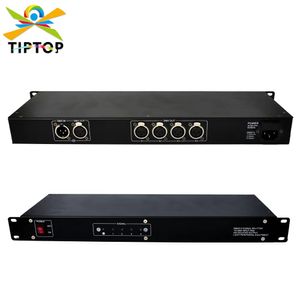 Gigertop TP-D05A Spliter DMX a 4 vie Dimensioni compatte con indicatore di segnale LED Amplificatore di distribuzione DMX512 con presa in metallo XLR a 3 pin
