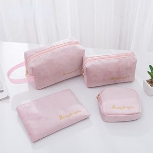 Kozmetik Çantalar Kılıfları Tas Kosmetik Wanita Penyimpanan Makyaj Velvet Lembut Paket Perlengkapan Mandi Seyahat Organizer Kese Cuci Casing Kec ve 230905